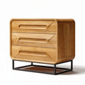 Commode en bois avec 3 tiroirs dimensions 60 x 40 x 45cm finition naturelle