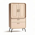 Armoire en bois clair avec portes et tiroirs dimensions 80 x 40 x 160cm