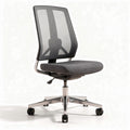 Chaise de bureau ergonomique en mesh gris avec coussin rembourré dimensions 50 x 50 x 90cm