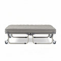 Matelas pliant sur roulettes en acier 190 x 80 x 20 cm gris